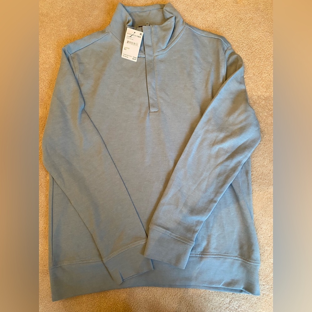Brand new, never been worn, men’s quarter zip! Powder blue, soft!